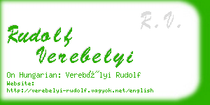 rudolf verebelyi business card